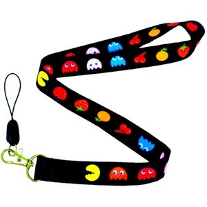PAC MAN 3D Laser Print Lanyard Keychain